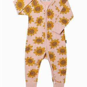 BONDS ZIPPY WONDERSUIT LONG SLEEVE - Sleepy Sunflowers Pink - new with tags